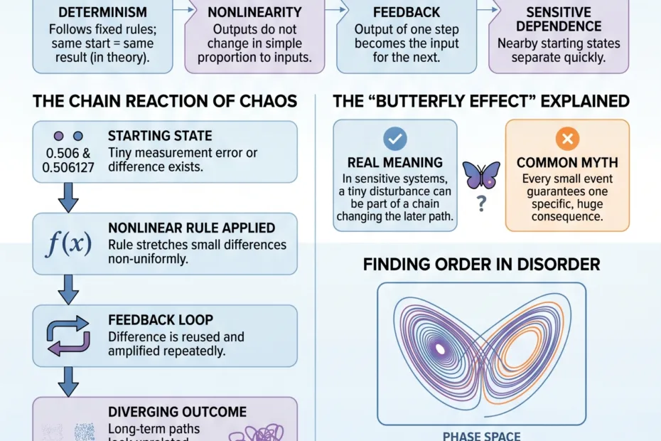 Chaos Theory When Small Changes Have Massive Consequences infographic