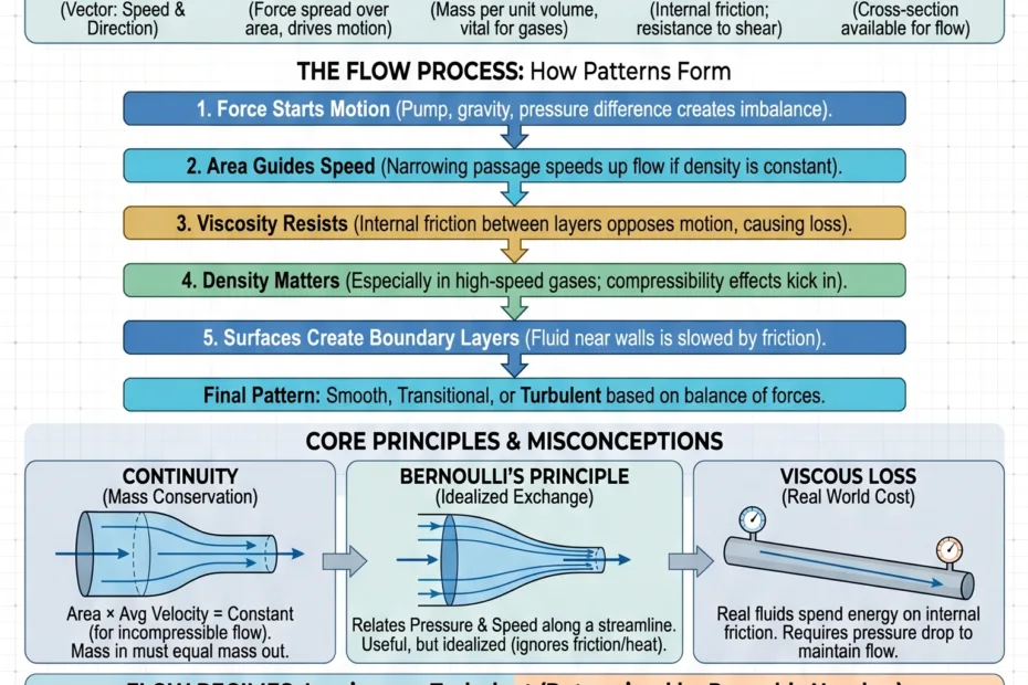 Fluid Dynamics How Liquids and Gases Flow infographic