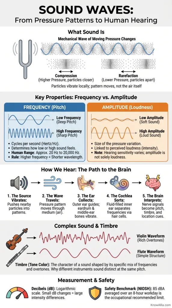 Sound waves: how frequency and amplitude shape what we hear and affect our perception of sound.